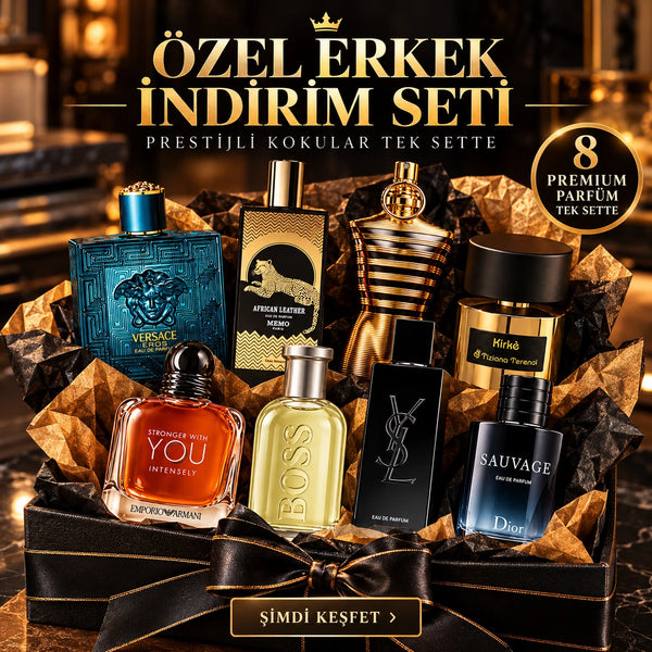 Özel erkek indirim seti, 8 premium erkek parfümü